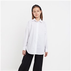 Рубашка для девочки MINAKU цвет белый, рост 122 см