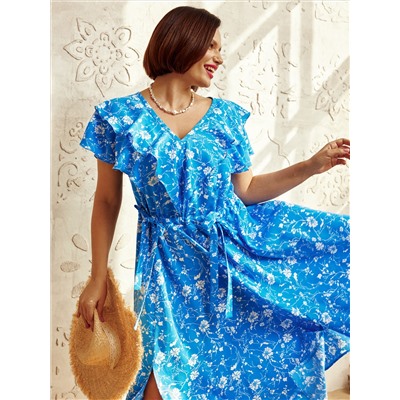Платье 0338-1а синий
