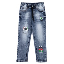12312144 Брюки текстильные джинсовые для мальчиков