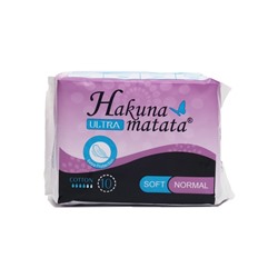 Прокладки ультратонкие HAKUNA MATATA Ultra SOFT Normal, с крылышками, 10 шт