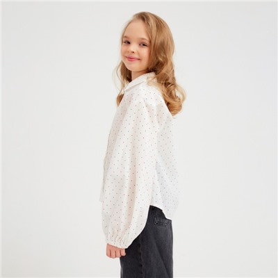 Рубашка детская MINAKU: Cotton collection цвет белый, рост 104