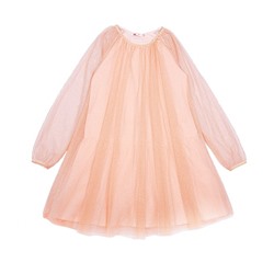 CAK 61689 Платье для девочки, персиковый