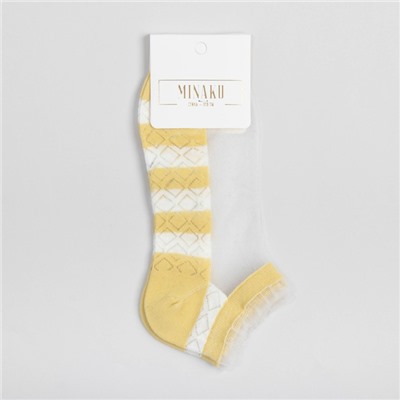 Носки женские стеклянные MINAKU цвет желтый, размер 36-37 (23 см)