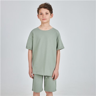 Оливковая футболка для мальчика