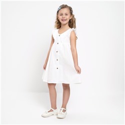 Платье для девочки без рукавов MINAKU цвет белый, рост 98 см