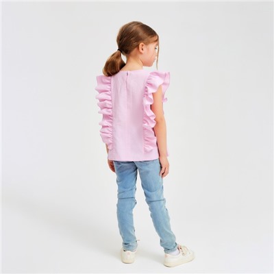 Блузка для девочки MINAKU: Cotton Collection цвет светло-сиреневый, рост 104