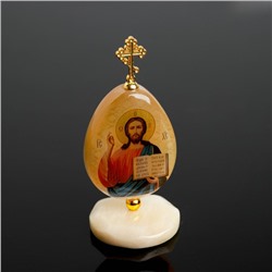 Яйцо «Спаситель Иисус Христос», на подставке, 5×11 см, селенит