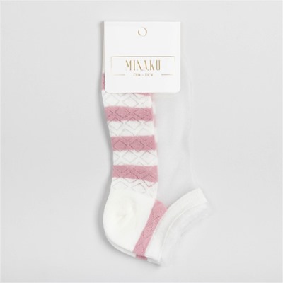 Носки женские стеклянные MINAKU цвет белый, размер 36-37 (23 см)