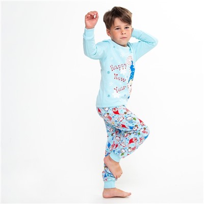 Пижама детская, цвет голубой, рост 104 см