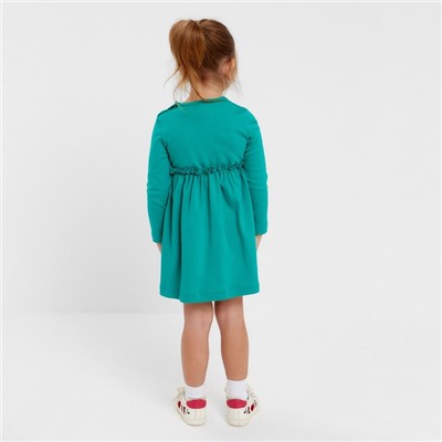 Платье для девочки, цвет бирюзовый. Рост 116 см