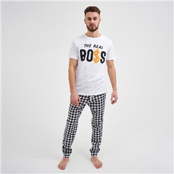 Пижама мужская (футболка и брюки) KAFTAN "Boss" р.50