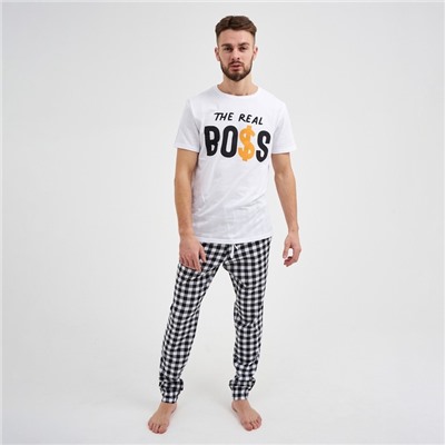 Пижама мужская (футболка и брюки) KAFTAN "Boss" р.50