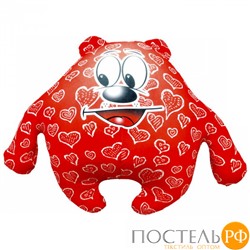 Игрушка «Медведь Лаки» (Аи16мал06, 40х59, Красный, Кристалл, Микрогранулы полистирола)