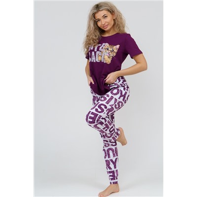 Пижама "Кисуля" брюки (фиолетовый)