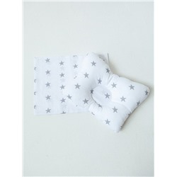 Комплект подушка "МАЛЮТКА" + 2 наволочки звездочки серые на белом оптом