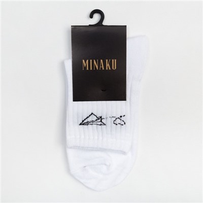 Носки женские MINAKU «Самолёт», цвет белый, размер 38-39 (25 см)