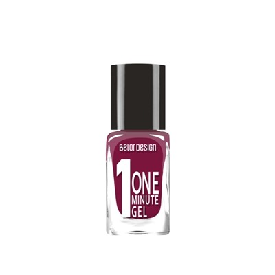 Лак для ногтей One minute gel тон 222 глубокий винный, 10мл