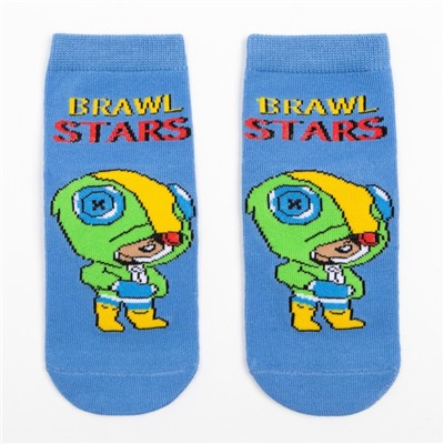 Носки детские Brawl Stars, цвет голубой, размер 14 (3-4 года)