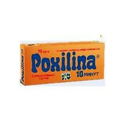 Клей Эпоксидный  2-х компонентный  70гр (коробка) POXILINA