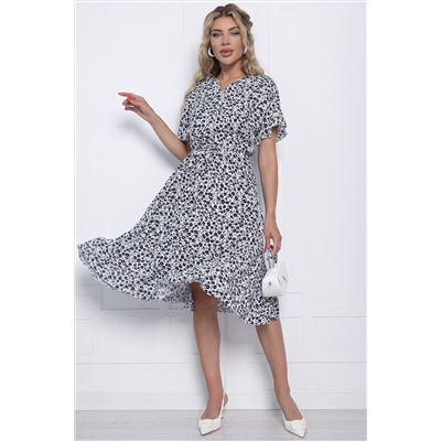 Платье Кристи (черно-белое) П10831