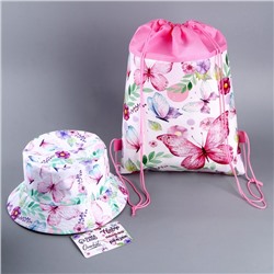 Детский набор «Бабочки» (панама+ рюкзак)