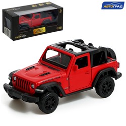 Машина металлическая JEEP WRANGLER, 1:32, инерция, цвет матовый красный