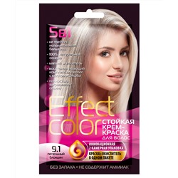 Cтойкая крем-краска для волос серии Effect Сolor, тон 9.1 пепельный блондин