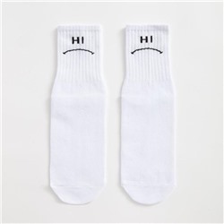 Носки MINAKU «Hi-Bye», цвет белый, размер 36-37 (23 см)