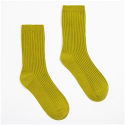 Носки детские однотонные MINAKU цв.желто-зеленый, р-р 17-18 см