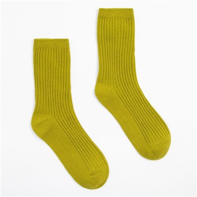 Носки детские однотонные MINAKU цв.желто-зеленый, р-р 17-18 см