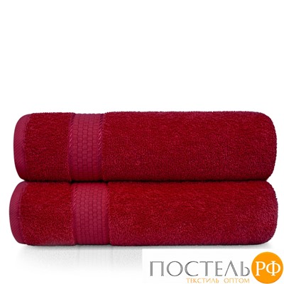 (1094) Набор из 2 полотенец Eleganta (Marakesh) 50х80 см махра 390 г/м2, 1094 темно алый