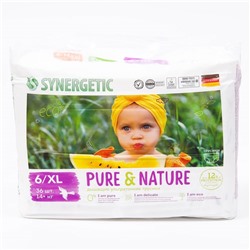 Подгузники-трусики Synergetic Pure&Natur дышащие ультратонкие, размер 6 XL, 36шт