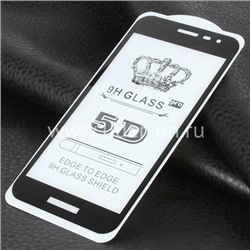 Защитное стекло на экран для Samsung Galaxy J2 Core SM-J260 5-10D (без упаковки) черное
