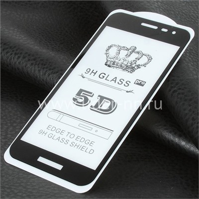 Защитное стекло на экран для Samsung Galaxy J2 Core SM-J260 5-10D (без упаковки) черное
