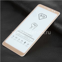 Защитное стекло на экран для Samsung Galaxy A8 Plus 2018 SM-A730FZD 5-10D (без упаковки) золото