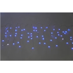 Гирлянда электрическая 220В LED 400L бахрома 12*0.5м синяя 400-2 соединяемая