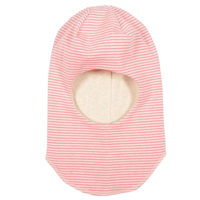 CH 8217 Шапка-шлем для девочки, бежевый-розовый