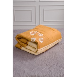Одеяло Цветы на оранжевом, наполнитель Файбертекс, чехол - полиэстер, 172х205см