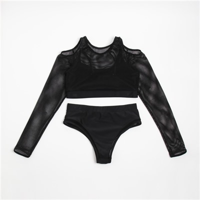 Купальник женский «Sport» раздельный MINAKU цвет чёрный, размер 42