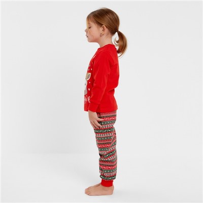 Пижама детская, цвет красный/зелёный, рост 104 см