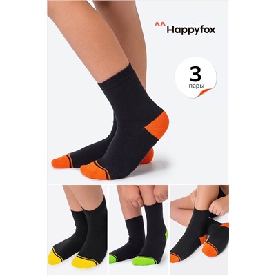 Носки для мальчика 3 пары Happy Fox