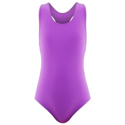 Купальник для плавания сплошной, цвет фиолетовый, размер 32