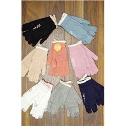 Перчатки-митенки женские 377, шерсть (цвета в ассортименте)