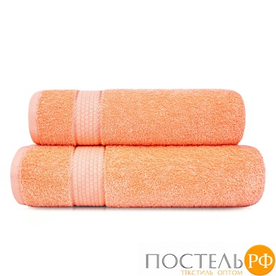 (3003) Набор из 2 полотенец Eleganta (Marakesh) (50х80 см + 70х130 см) махра 390 г/м2, 3003 персиковый