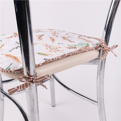 Чехол на стул с завязками 35х38 'Радушная хозяйка (Традиция)', рогожка, 100 % хлопок, 'Колоски'