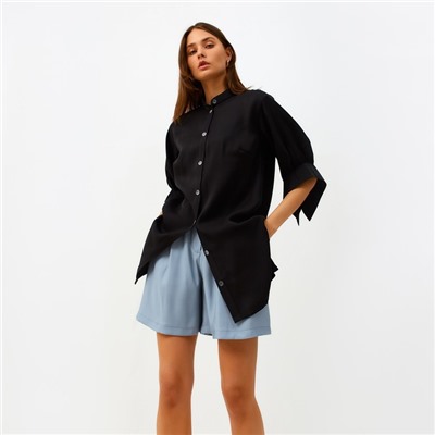 Рубашка женская MINAKU: Casual collection цвет черный, р-р 44