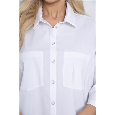 Рубашка с карманами Адара (белая) Б10634