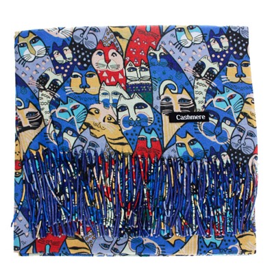 Кашемировый платок «Мур-мяу»