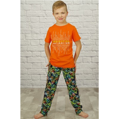 Пижама детская "Фантазёр" (оранжевый)