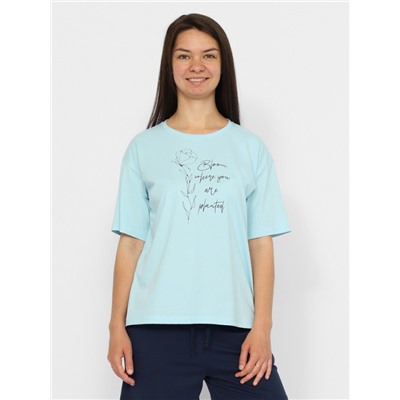 CSXW 90056-43 Комплект женский (футболка, шорты),голубой